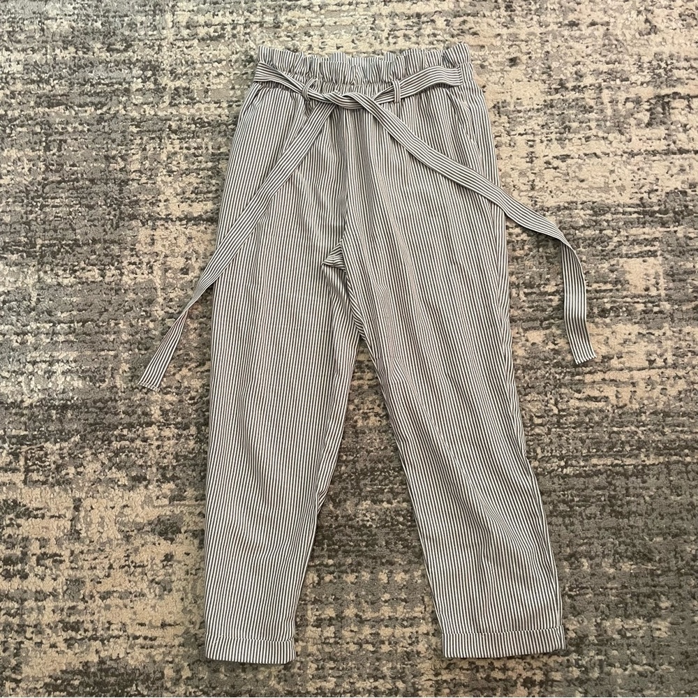 Mahina Tie-Front Striped Pants